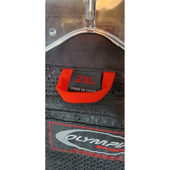 Olympia Moto Sports Mesh Motorcycle Jacket Orange 2XL Padded Cordura EXC - Picture 6 of 16